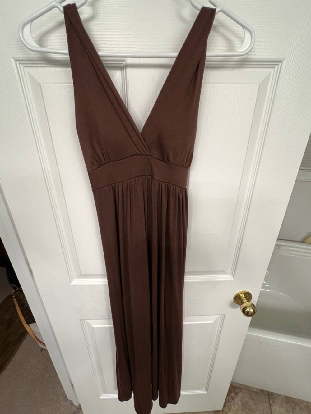 Rue21 Chocolate Brown Sleeveless V-Neck Dress